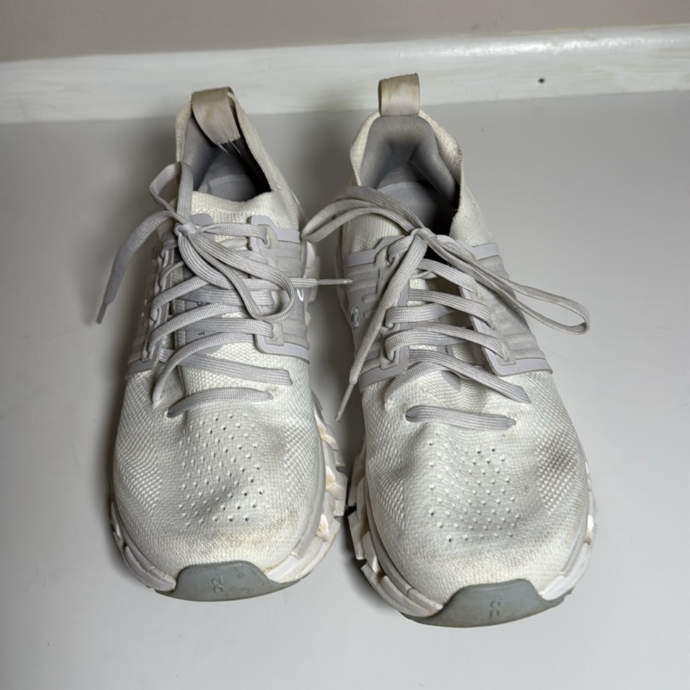On Cloudswift 3 Womens 6.5 Shoes White Gray Sneaker Running Athletic Swiss - Picture 2 of 7